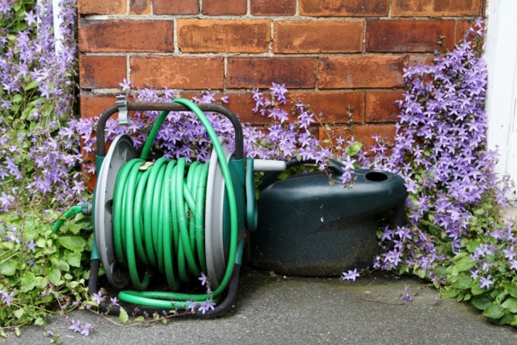 Специальные катушки для шланга помогают решить проблему поломки растений во время полива. © Brian Davies