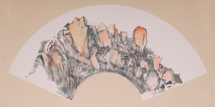 Фото: Государственный музей Востока. Хань Чао. Три вида горы Сишань. Бумага на картоне