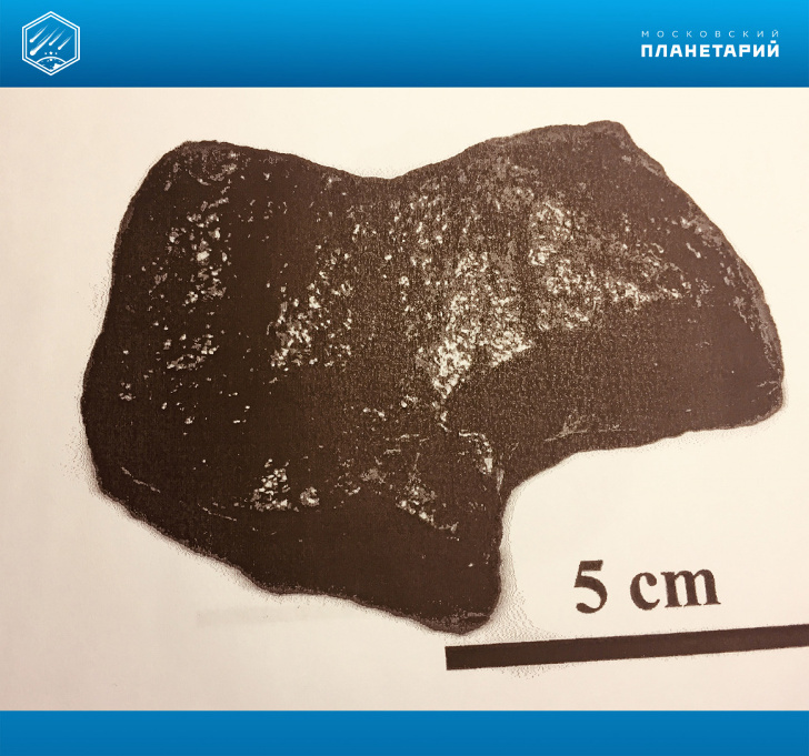  Фрагмент железного метеорита Campo del Cielo массой 549 грамм. Метеоритная коллекция Московского Планетария, № 49. 