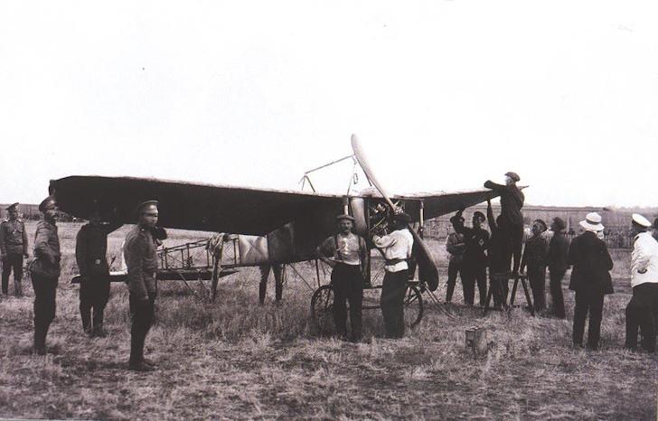 Васильев перед полетом 1911 фотограф К.К. Булла