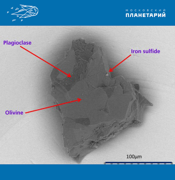  Микрочастица грунта Итокавы. Изображение электронного микроскопа. 