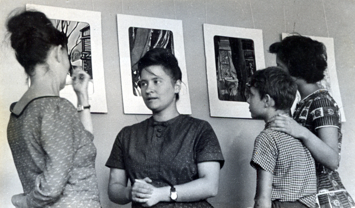Айседора Студенцова на персональной выставке