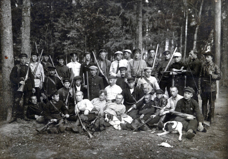 Охота с егерями Клинский уезд 1915 год