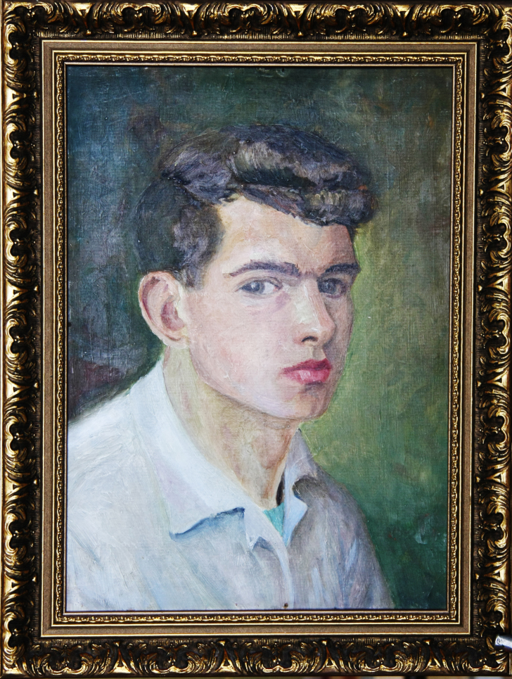 А.Солодовников. Автопортрет (1962 КМ 25х35)