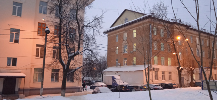 Зимние рисунки Деда Мороза (г.Клин, ул.Мира, фото В.Кузьмин, декабрь, 2021)