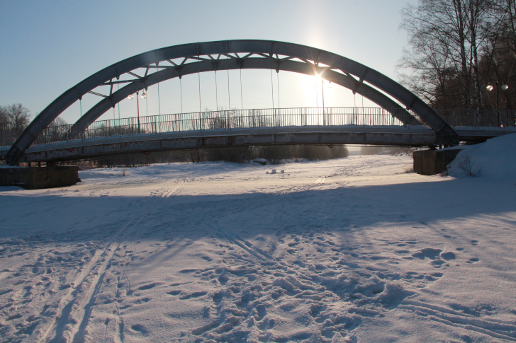 г.Клин, река «Сестра» (фото В.Кузьмин, январь, 2023)