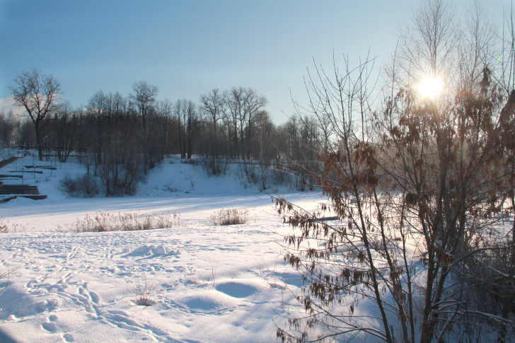 г.Клин, река «Сестра» (фото В.Кузьмин, январь, 2023)