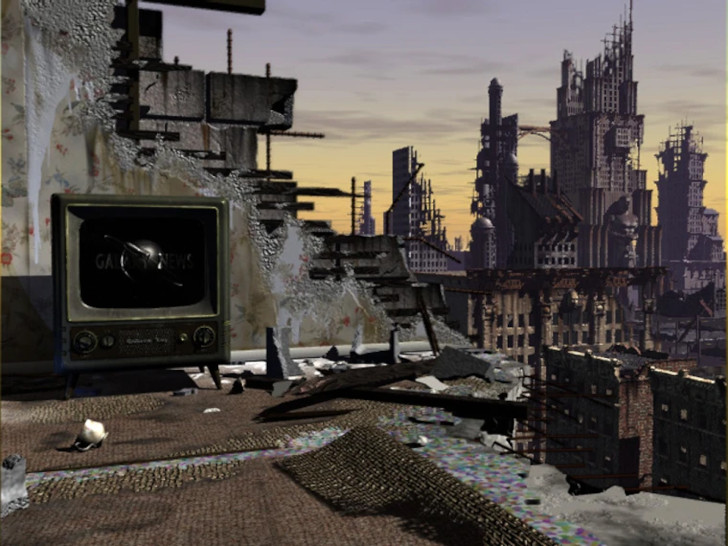 Кадр из вступления Fallout, послуживший прообразом для скриншота из мода.