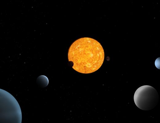 Художественное представление системы звезды HD110067. Credit: ESA