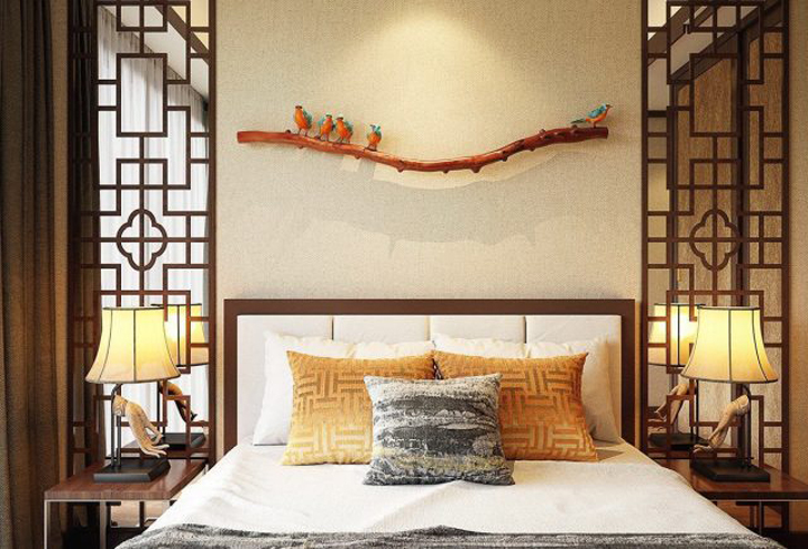Декор спальни в китайском стиле. © home-designing