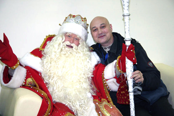 С Российским Дедом Морозом. Поездка к Деду Морозу в Великий Устюг (фото В.Кузьмин, 2011 год)