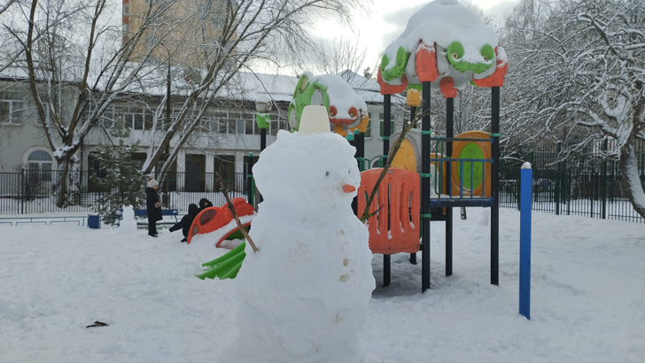 Снеговик из сказочной страны (фото В.Кузьмин, февраль, 2024)