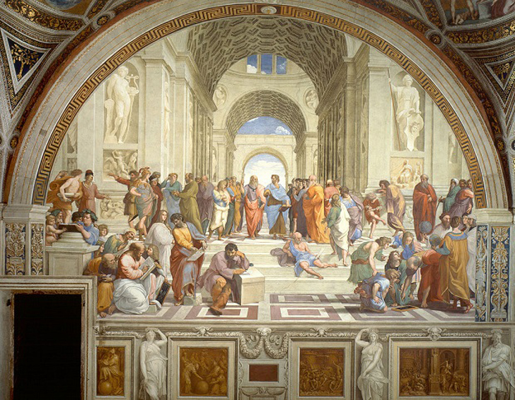  «Афинская школа» (1510-1511, Ватикан, Общественное достояние)