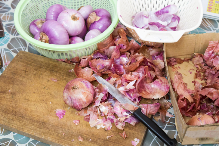 Из луковой шелухи готовят отвары и настои для борьбы с вредителями и болезнями