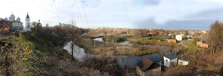 Город Клин, река Сестра (фото В.Кузьмин, октябрь, 2024)