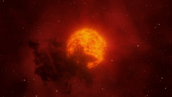 Облако пыли, заслонившее Бетельгейзе, в представлении художника. Credit: ESO/L. Calçada