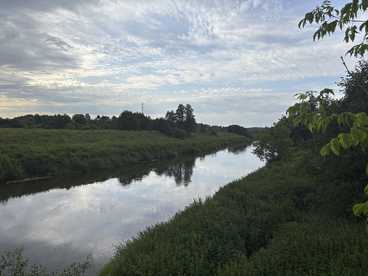 Подвесной пешеходный мост в селе Дулово (фото Олег Д., июль, 2025)