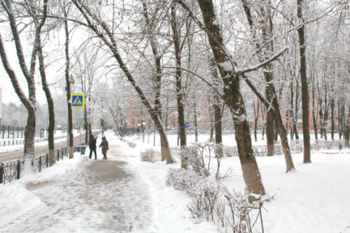 г.Клин, Бородинский проезд, зима 2020/2021 год (Фото В.Кузьмин)